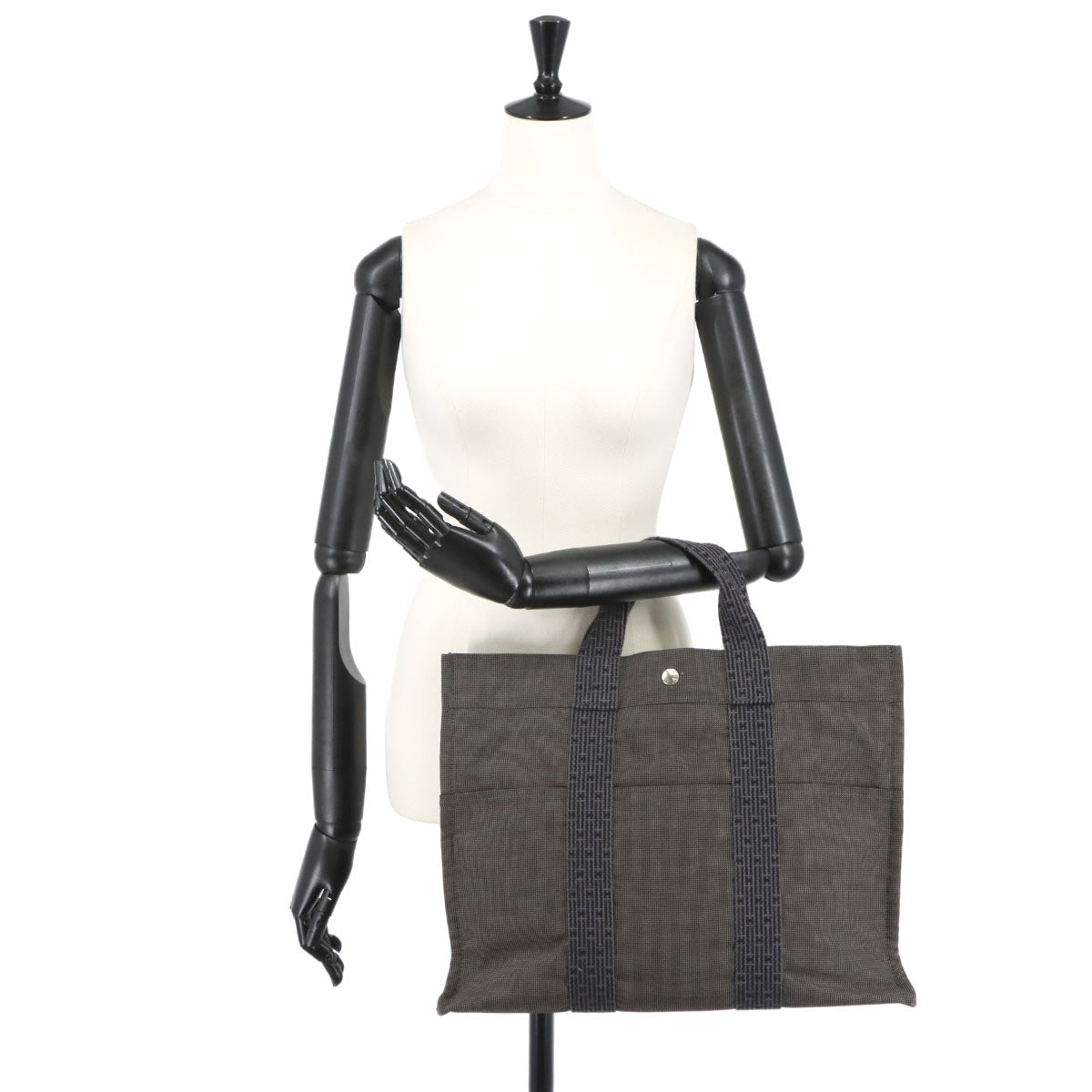 Herline Tote MM Bag Canvas Gray Unisex Purse