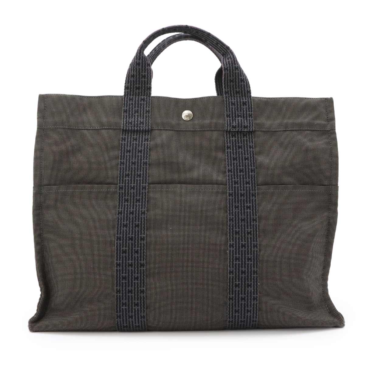 Herline Tote MM Bag Canvas Gray Unisex Purse