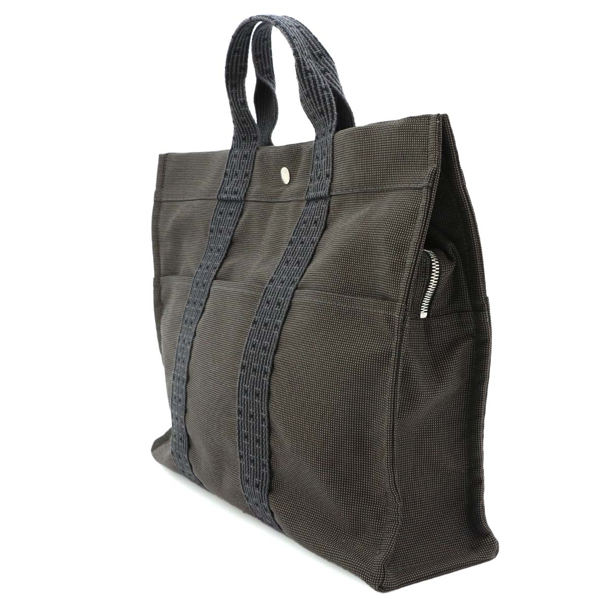 Herline Tote MM Bag Canvas Gray Unisex Purse