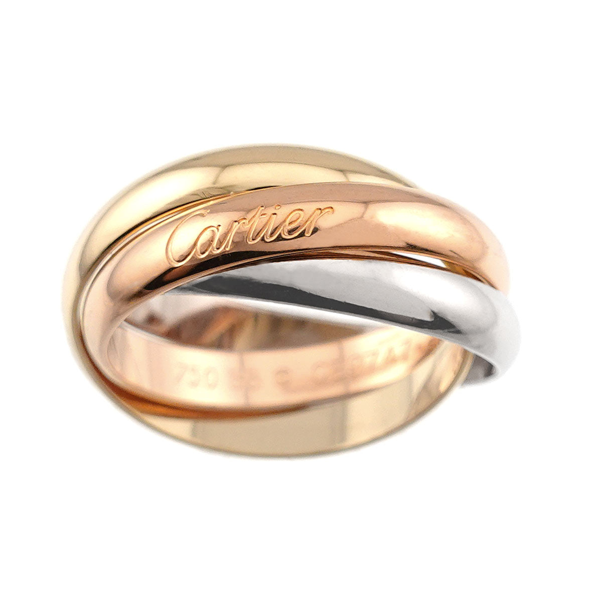 Trinity MM Ring 18K YG WG PG 750 Size55 6.75-7.25(US)