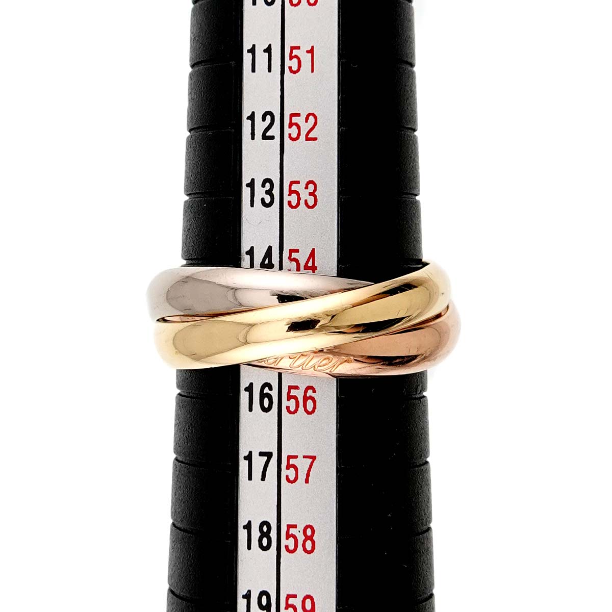 Trinity MM Ring 18K YG WG PG 750 Size55 6.75-7.25(US)