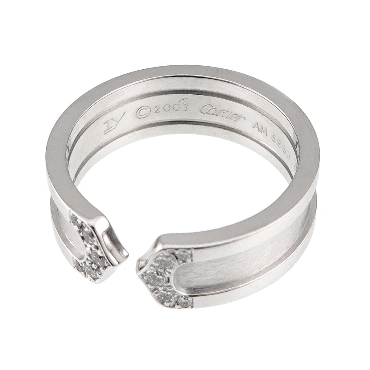 C2 Diamond SM Ring 18K WG 750 Size54 6.5-6.75(US)