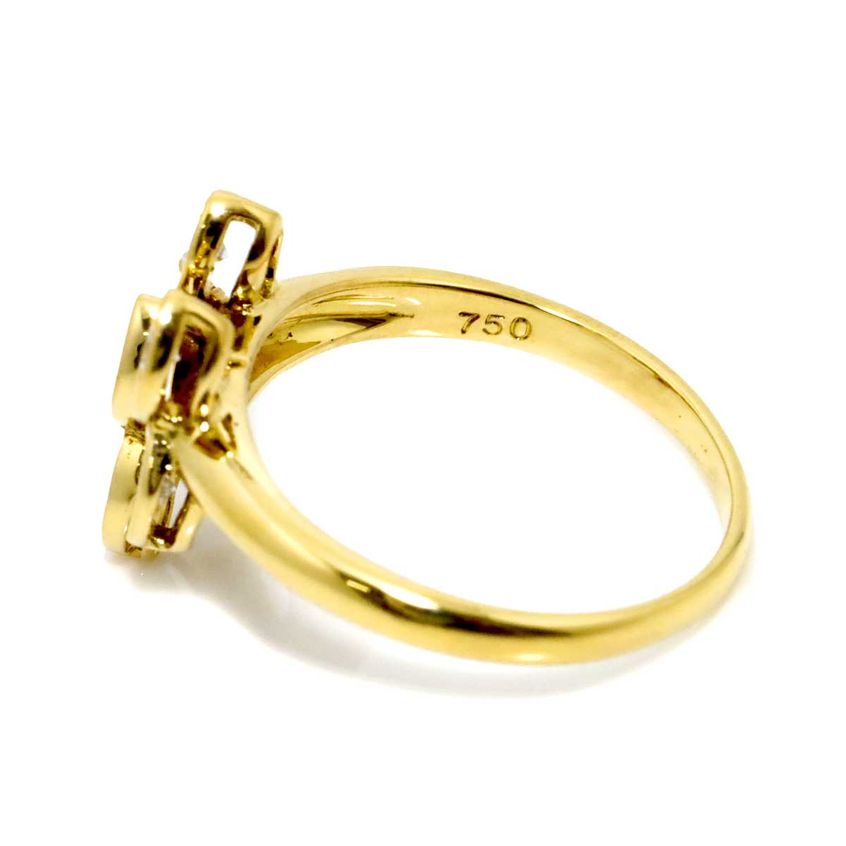Diamond Ring 18K YG 750 size6(US)