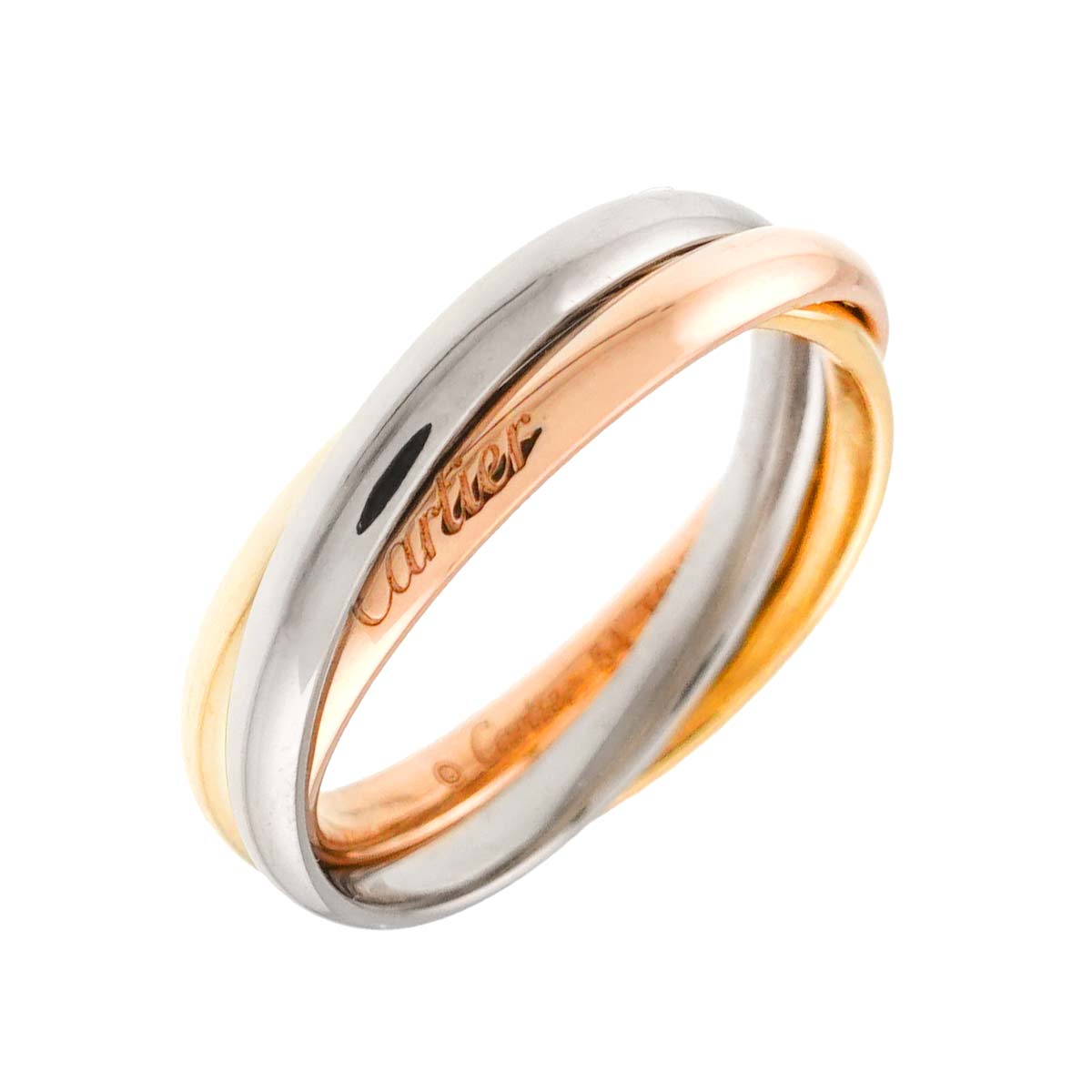 Trinity SM Ring 18K YG WG PG 750 Size54 6.75(US)