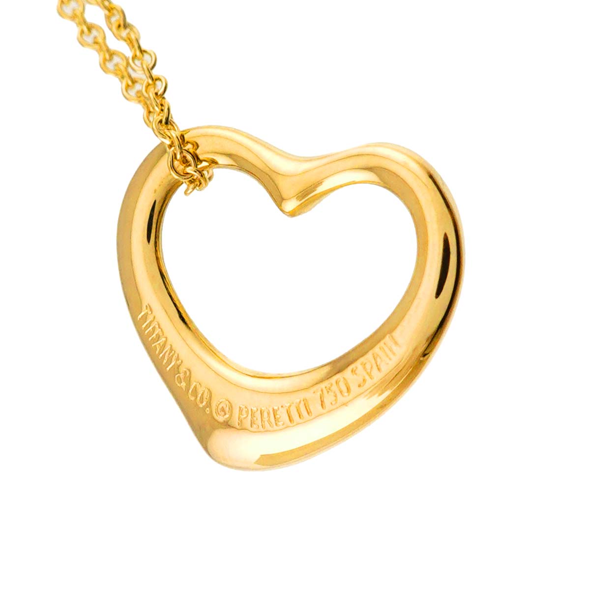 Open Heart Necklace 18K Yellow Gold 750