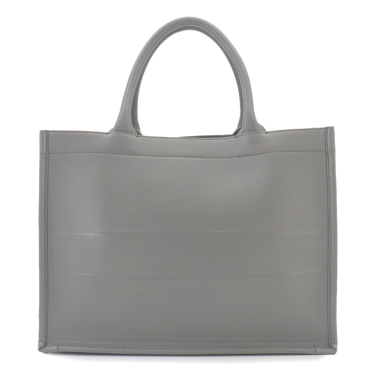 Book Tote Medium Bag Leather Gray M1296ZGSB Purse