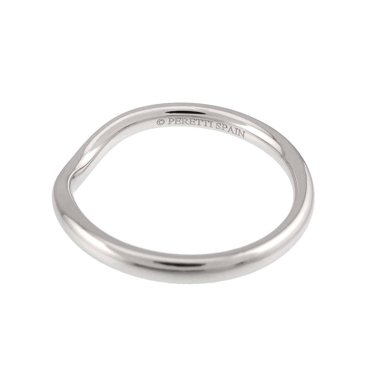 Curved Band Ring Pt Platinum size5-5.25(US)