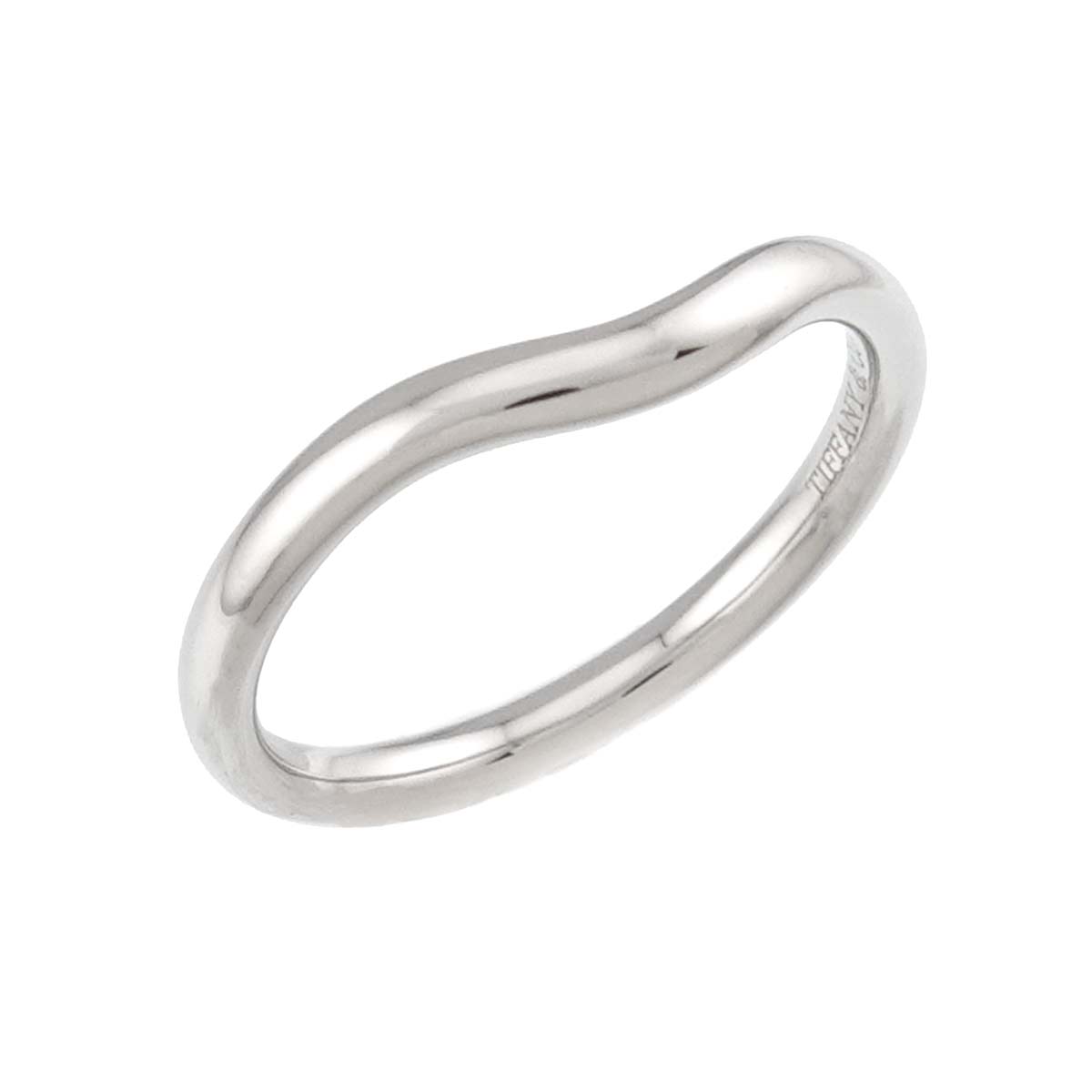 Curved Band Ring Pt Platinum size5-5.25(US)