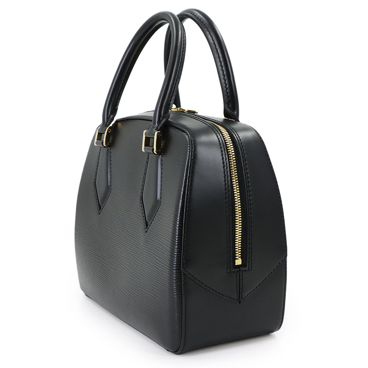 Epi Sablons Hand Bag Noir Black Leather M52042 Purse