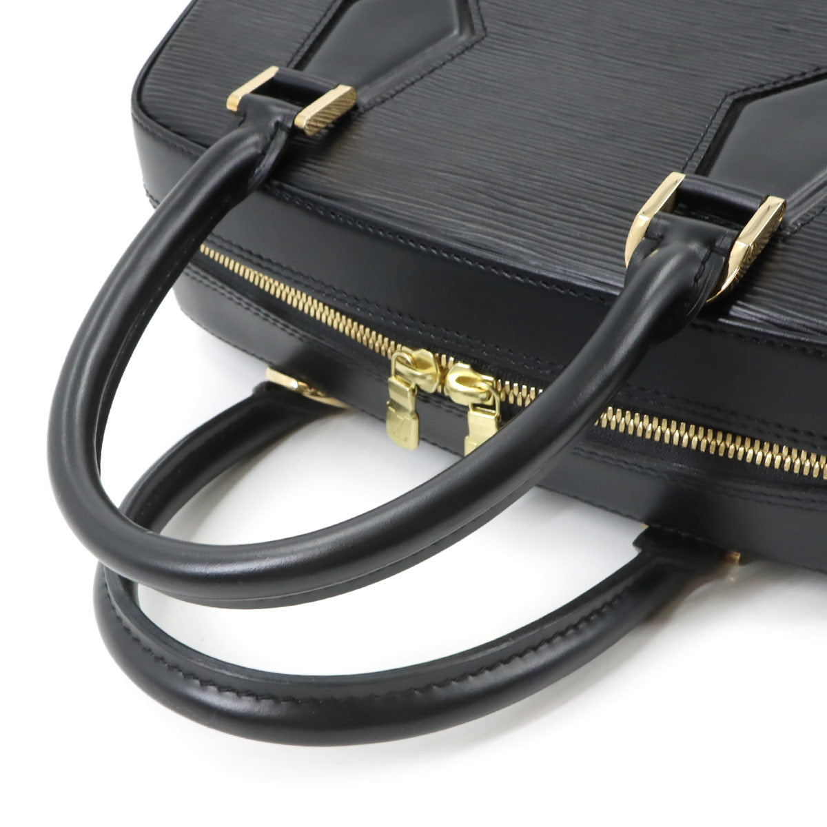 Epi Sablons Hand Bag Noir Black Leather M52042 Purse