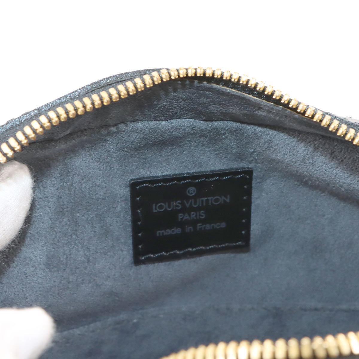 Epi Sablons Hand Bag Noir Black Leather M52042 Purse