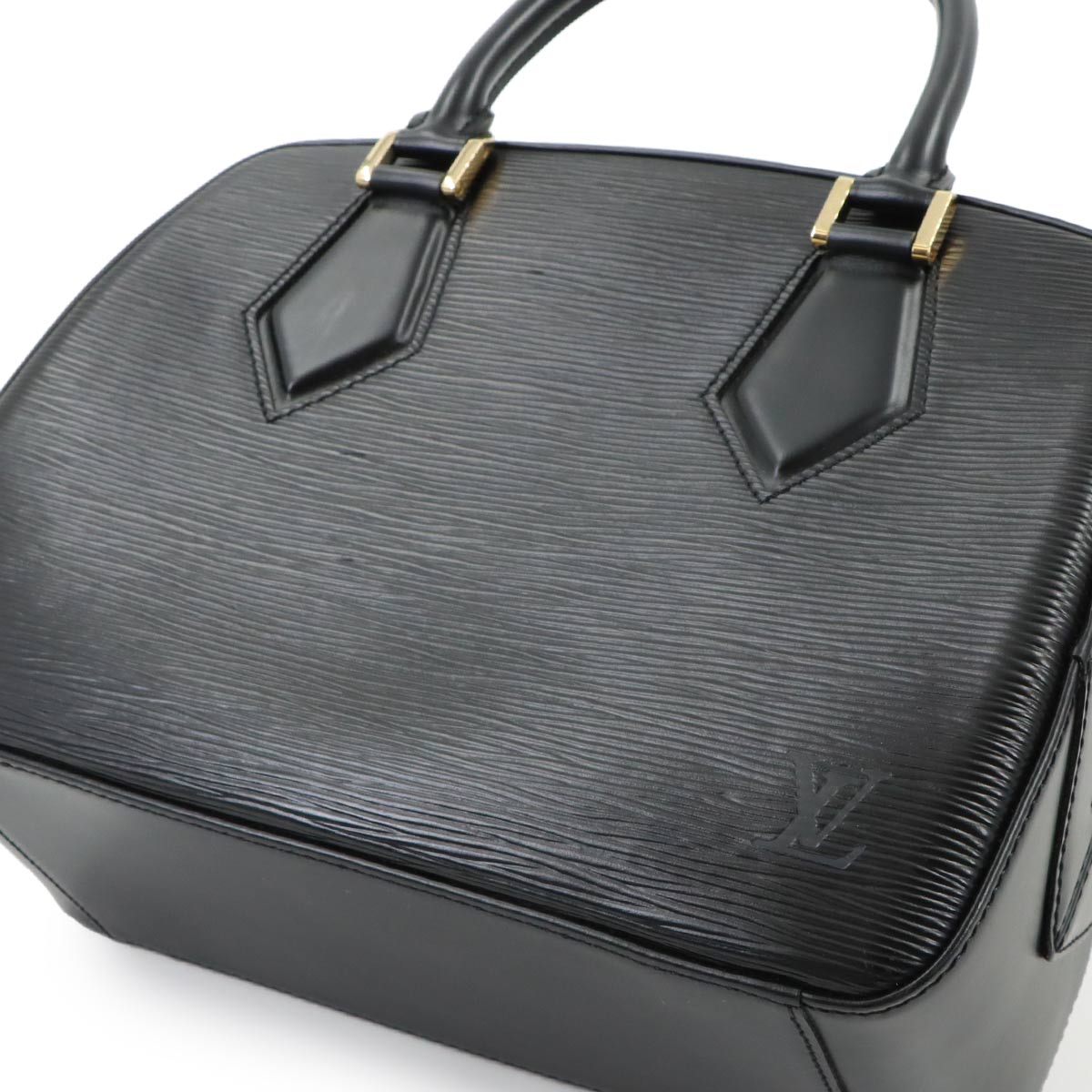 Epi Sablons Hand Bag Noir Black Leather M52042 Purse