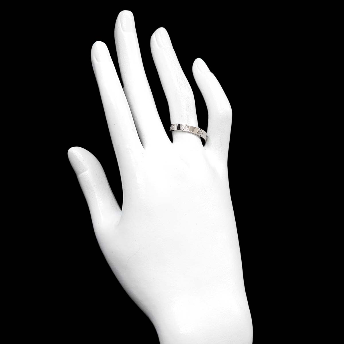Mini Love Ring 18K White Gold 750 size57 7.5-7.75(US)