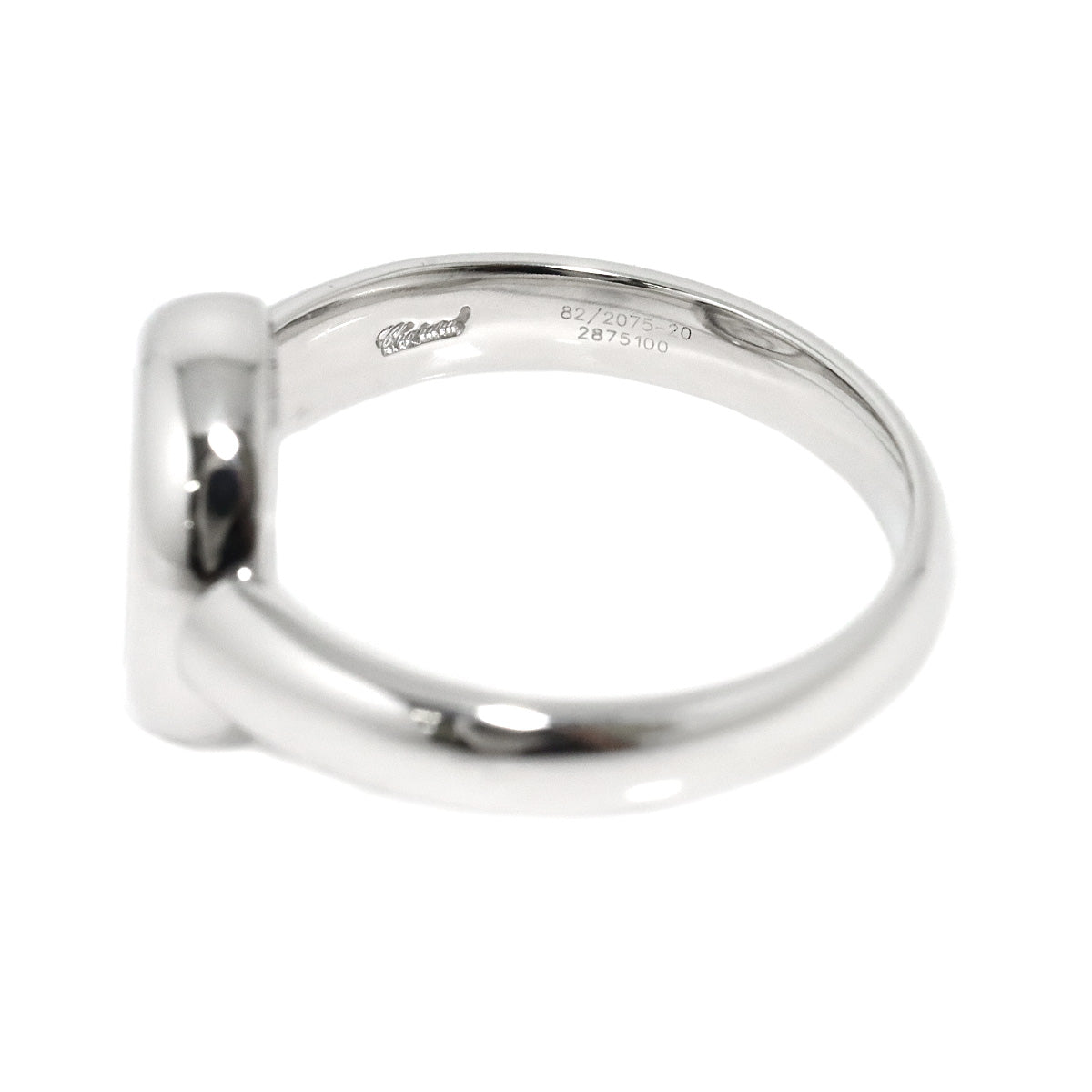 Happy Diamond Ring 18K White Gold 750 Size6(US)