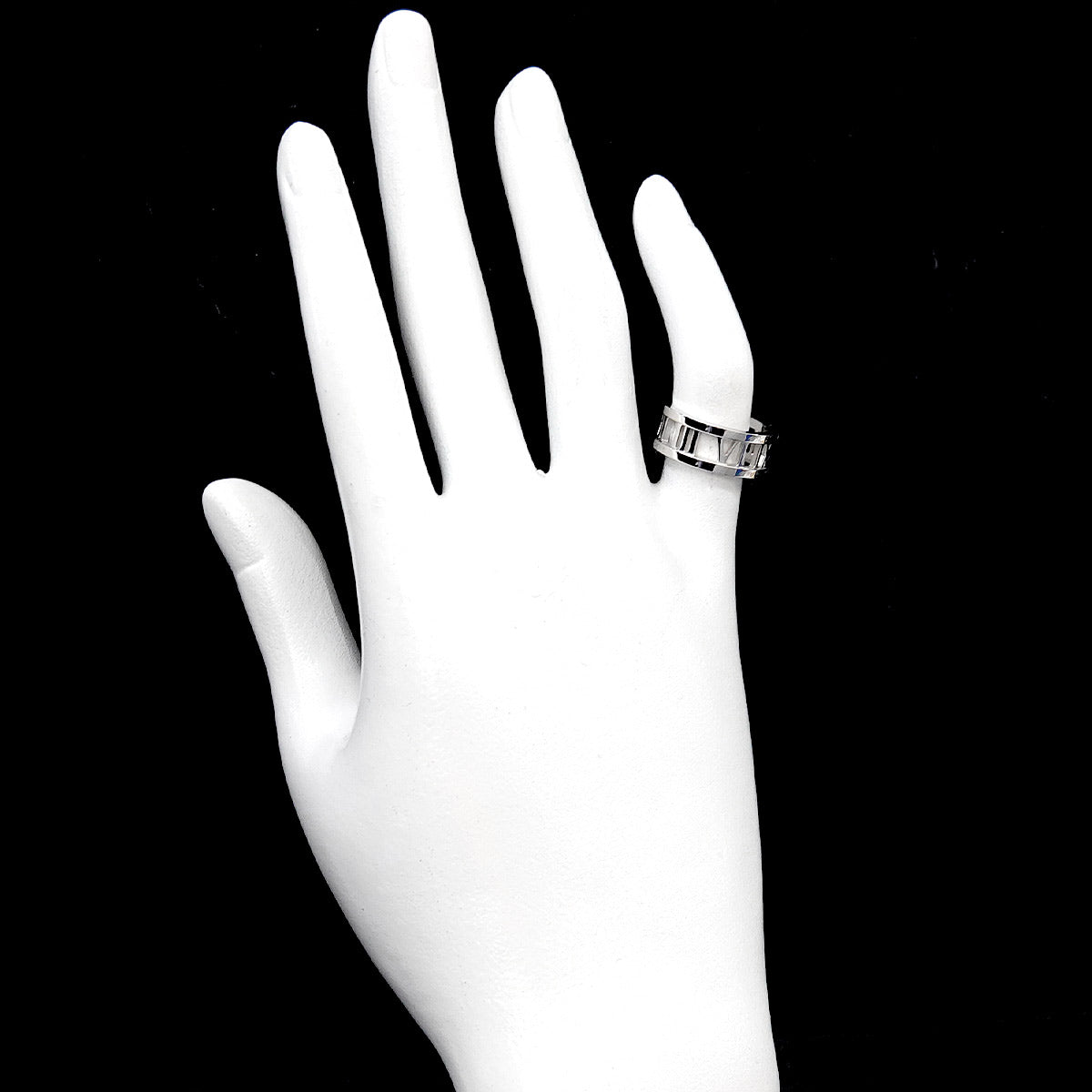 Atlas Diamond Ring 18K White Gold 750 size4(US)