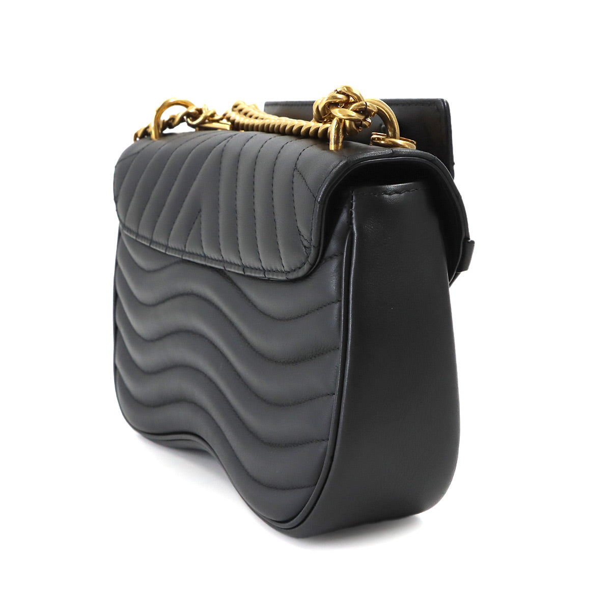 New Wave Hand Chain Shoulder Bag Leather Noir M52564
