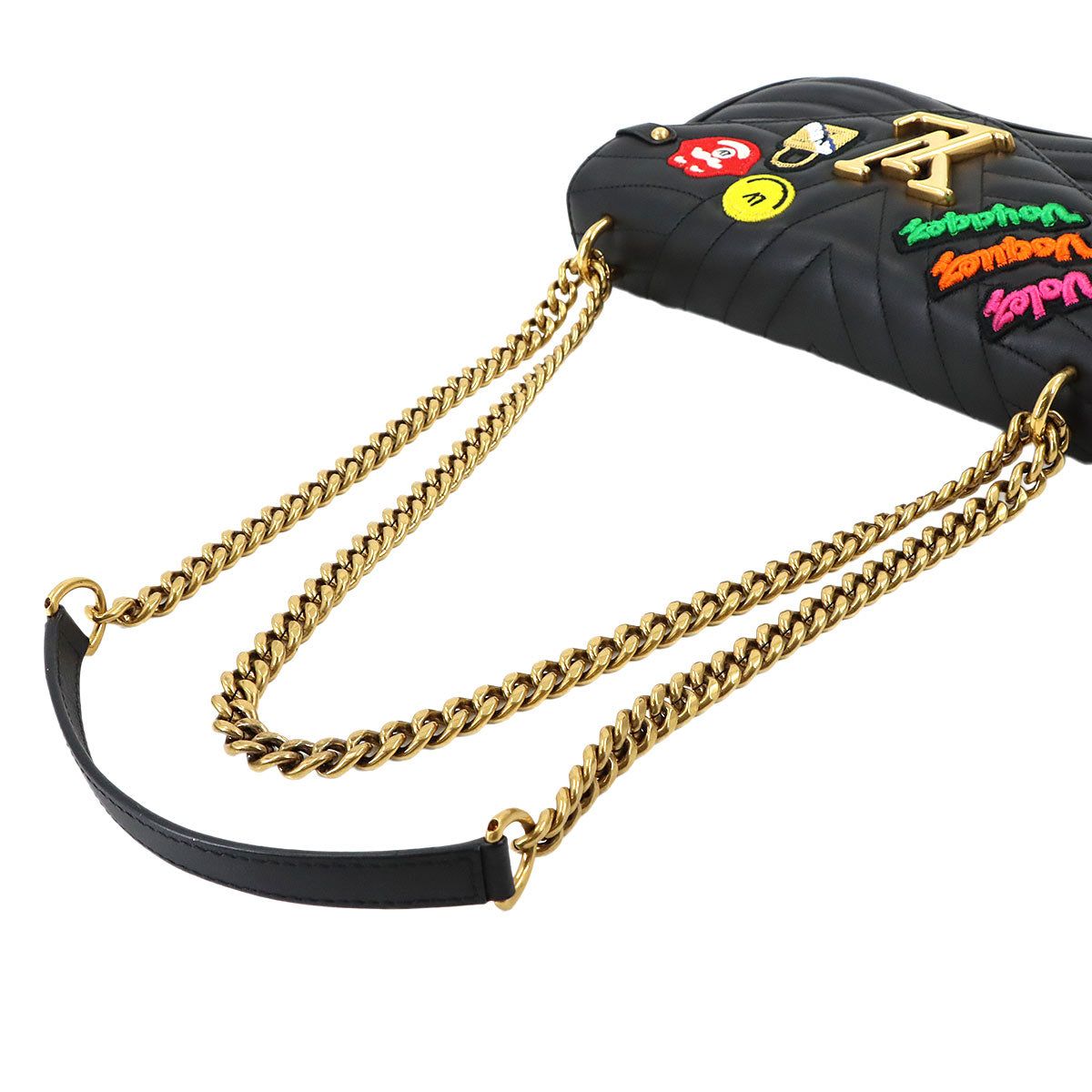 New Wave Hand Chain Shoulder Bag Leather Noir M52564