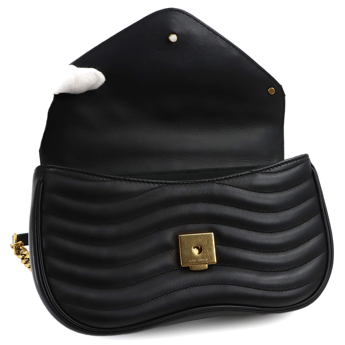 New Wave Hand Chain Shoulder Bag Leather Noir M52564