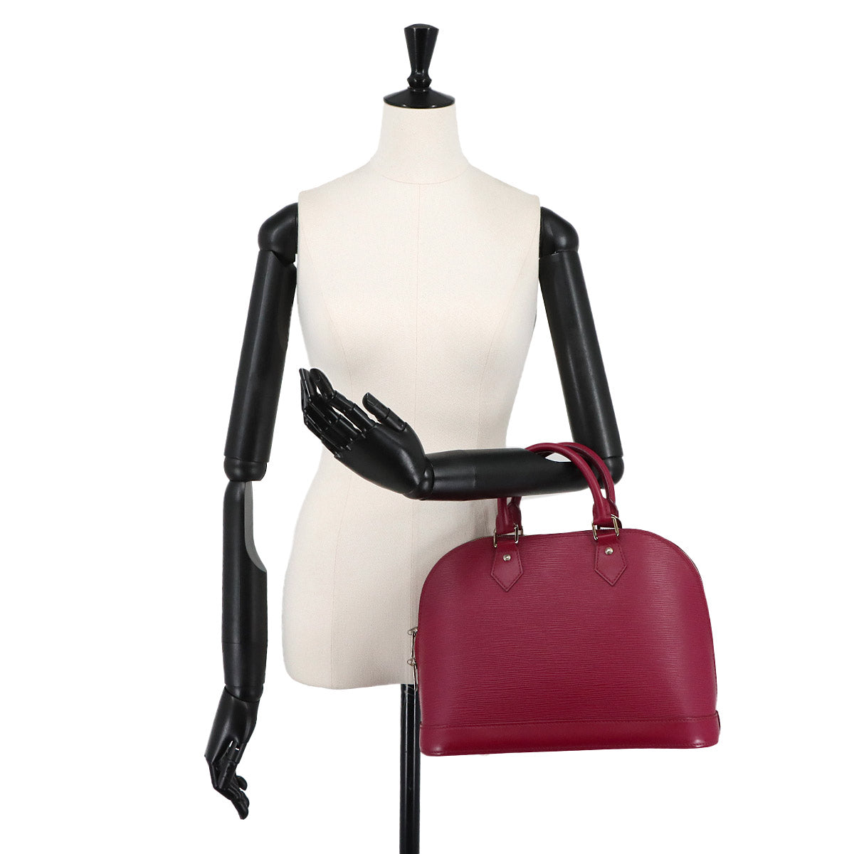 Epi Alma PM Hand Bag Leather Fuchsia M40490 Purse