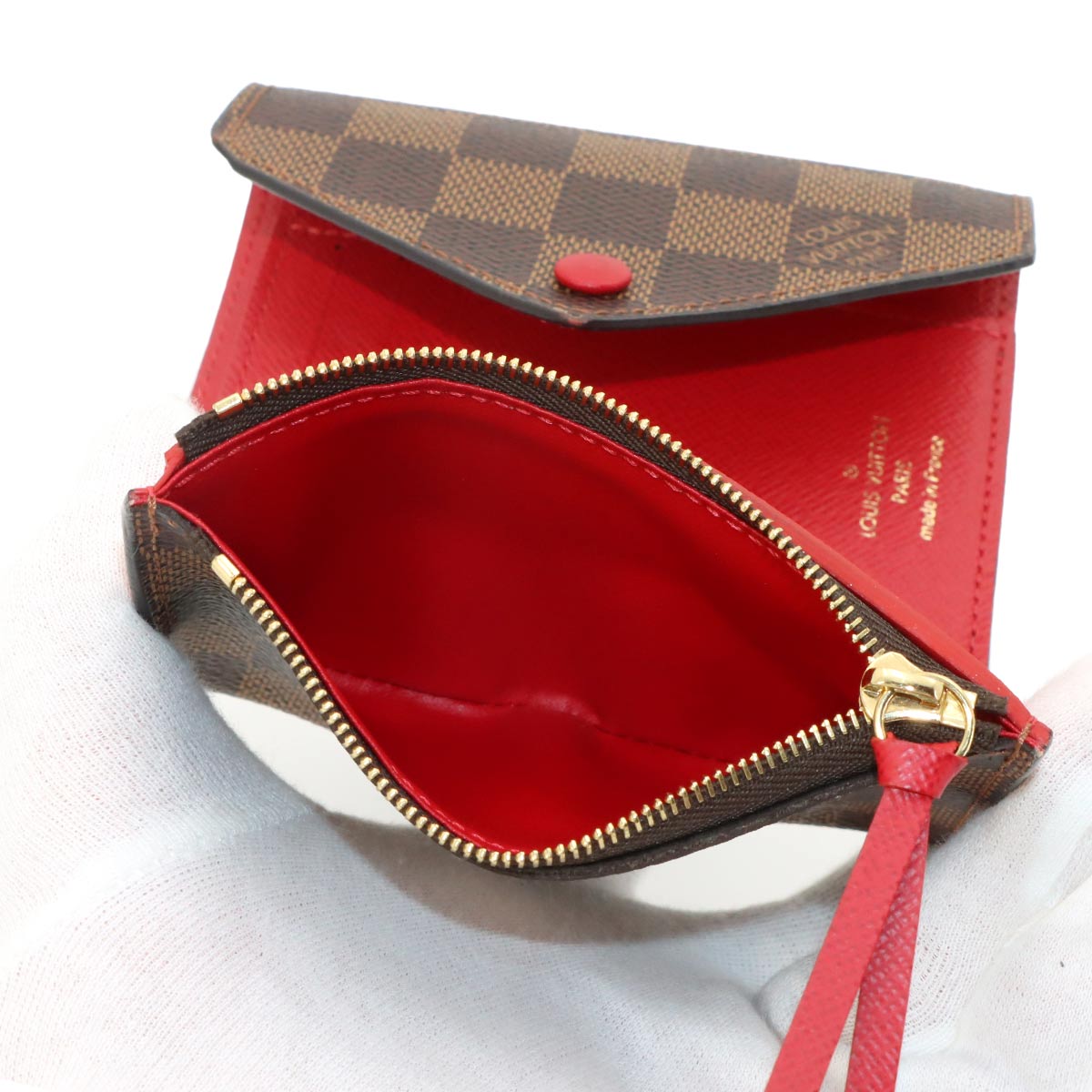 Damier Victorine Wallet N41659 Brown Red