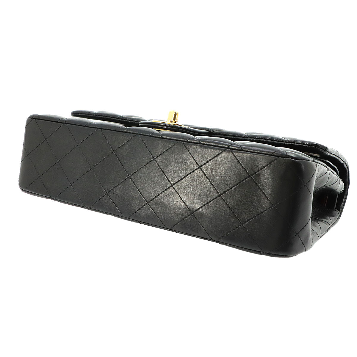 Matelasse 25 Chain Shoulder Bag Leather Black A01112