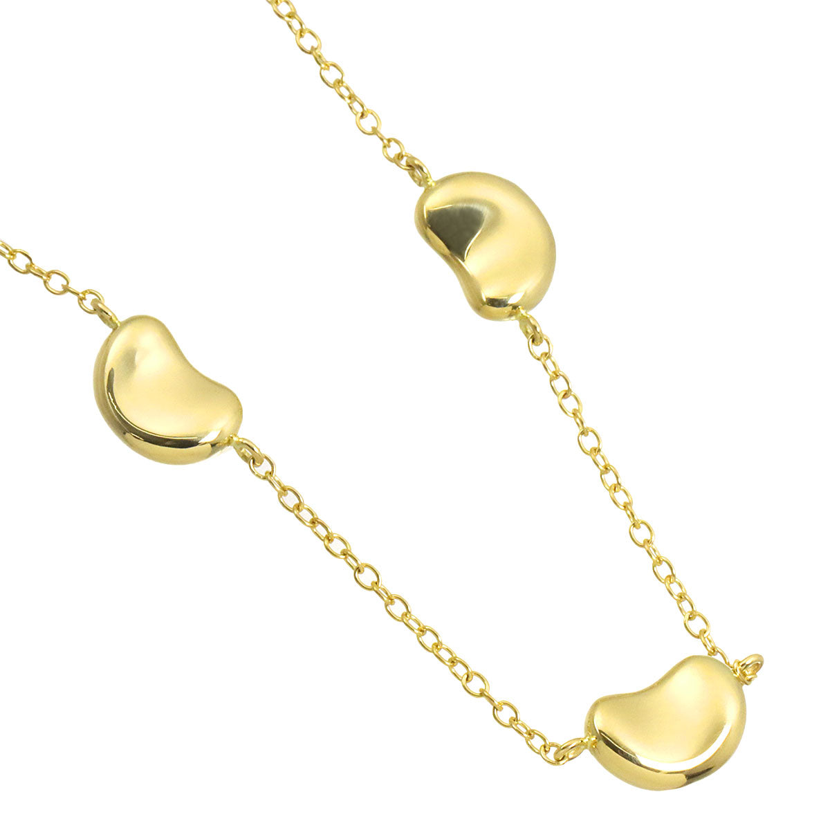 Bean 3P Necklace 18K Yellow Gold 750