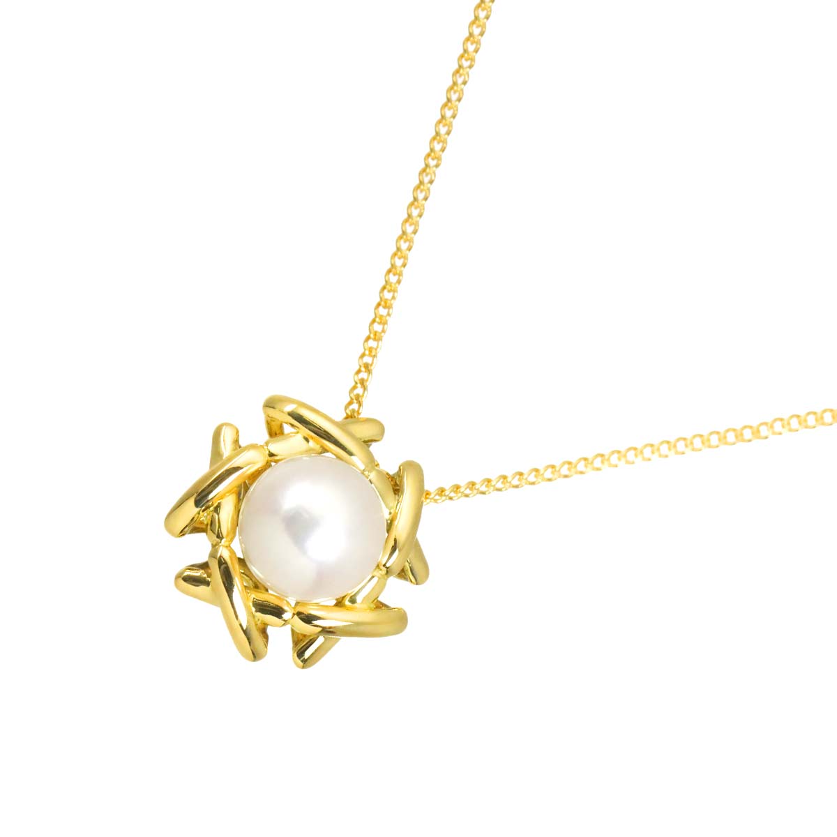 Kiss Akoya pearl 6.8mm Necklace 18K YG 750