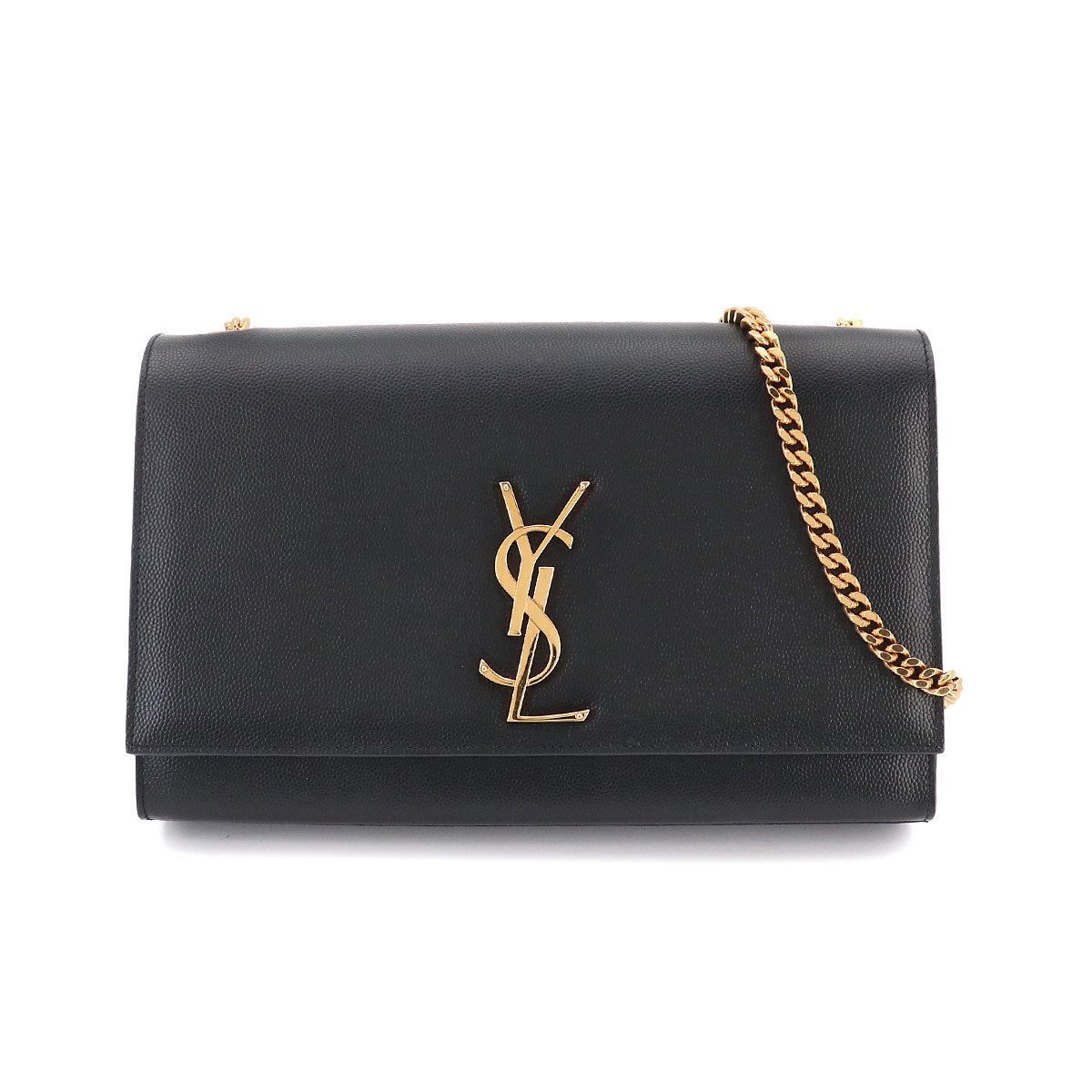 Kate Medium Chain Shoulder Bag Leather Black 364021