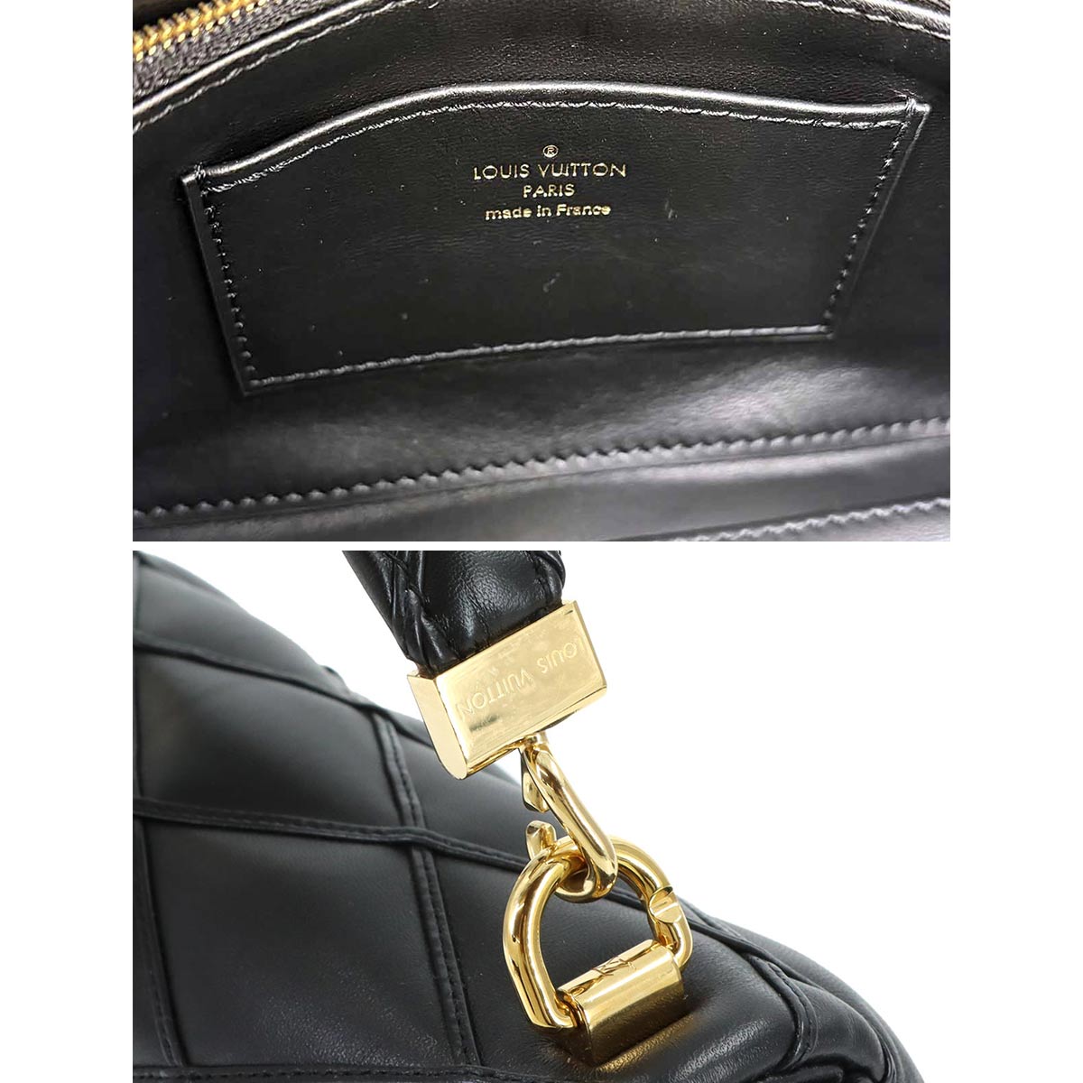 Martage GO-14 MM Hand Shoulder Bag Leather Noir M22891