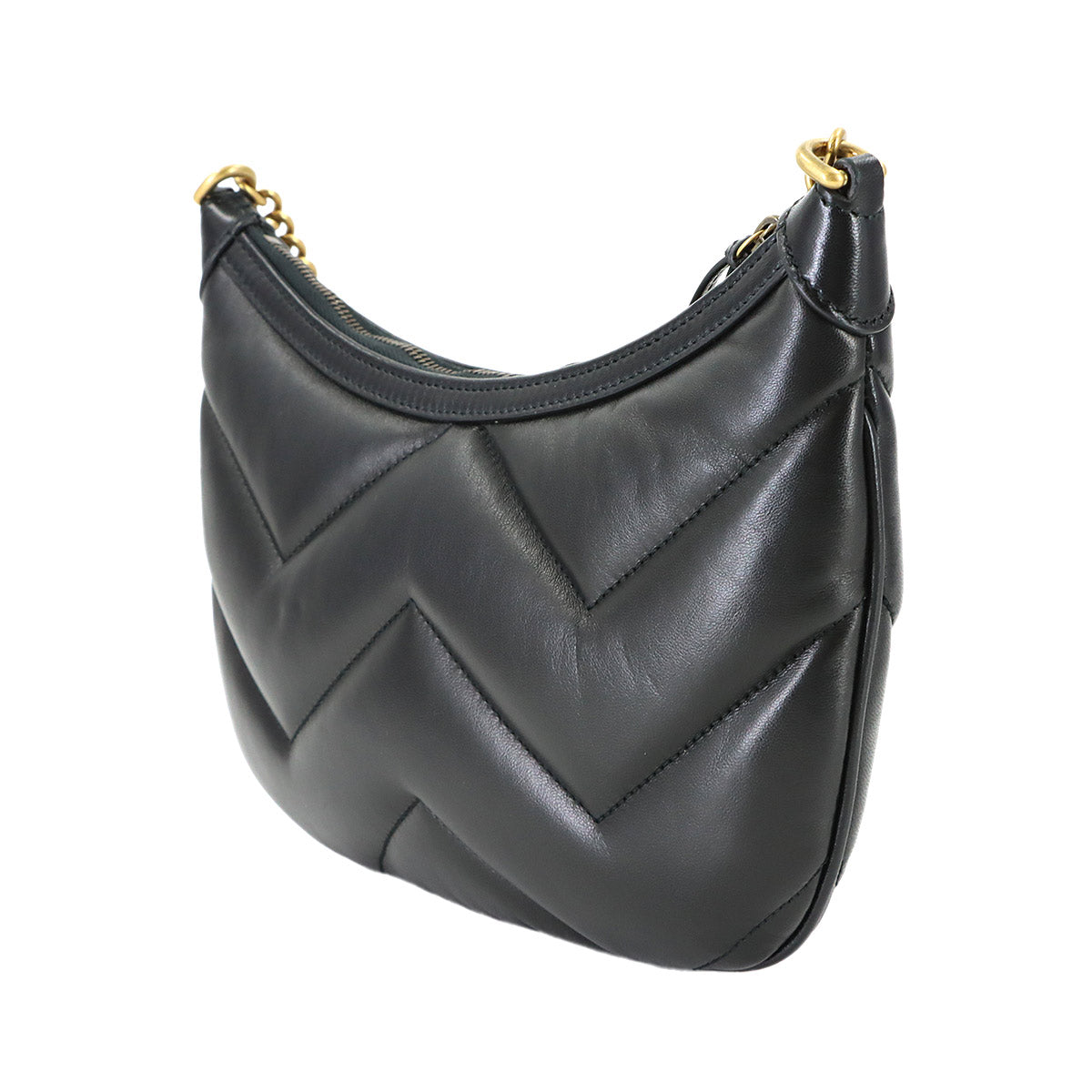 GG Marmont Small Quilting Shoulder Bag Leather Black 777263