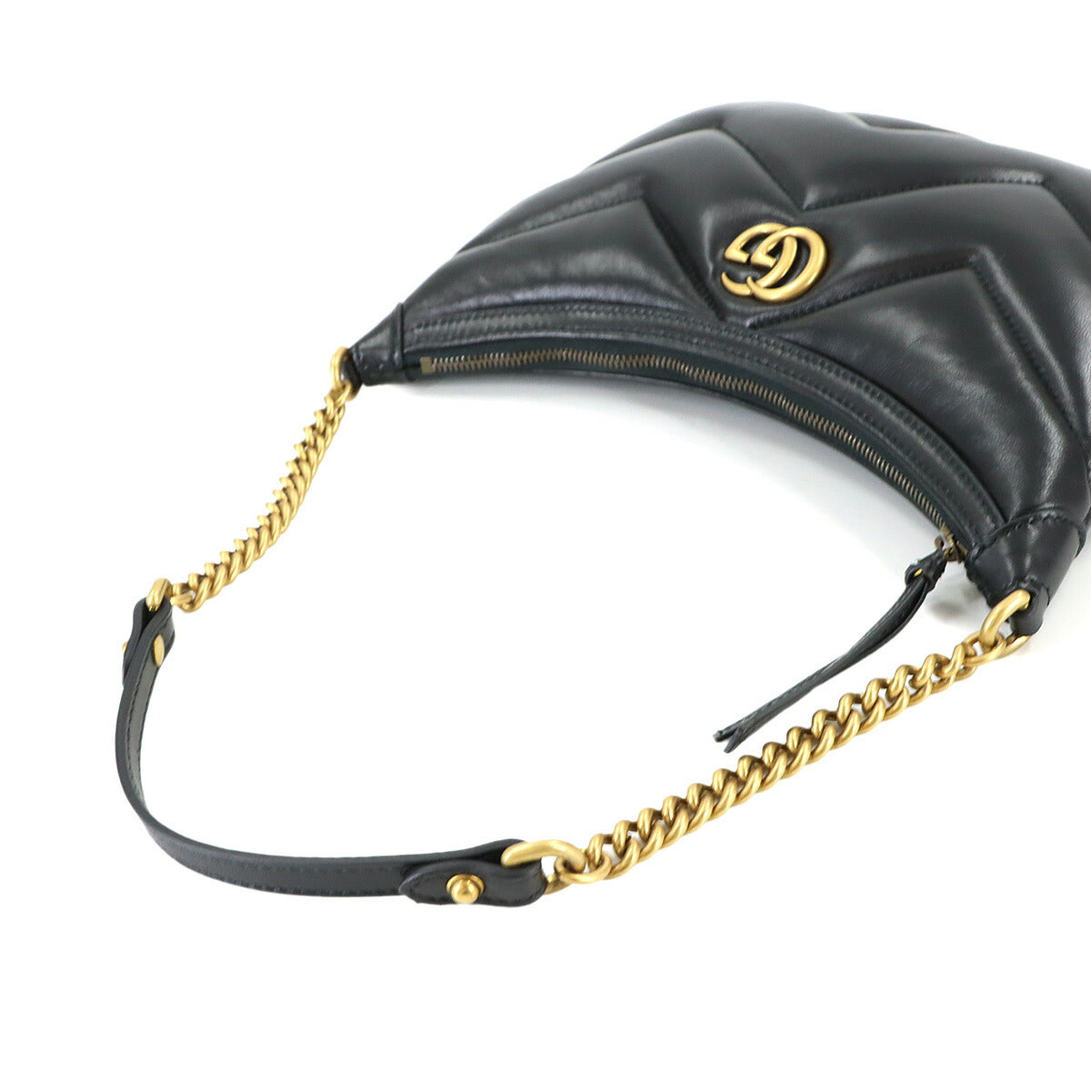 GG Marmont Small Quilting Shoulder Bag Leather Black 777263