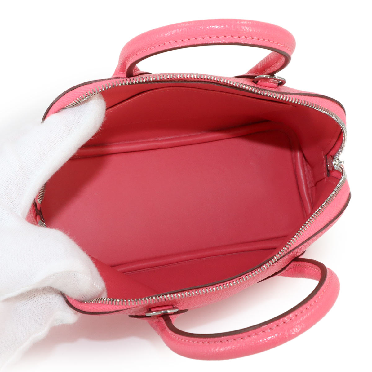 Bolide 1923 Mini Hand Shoulder Bag Chevre Mysore Rose Lipstick