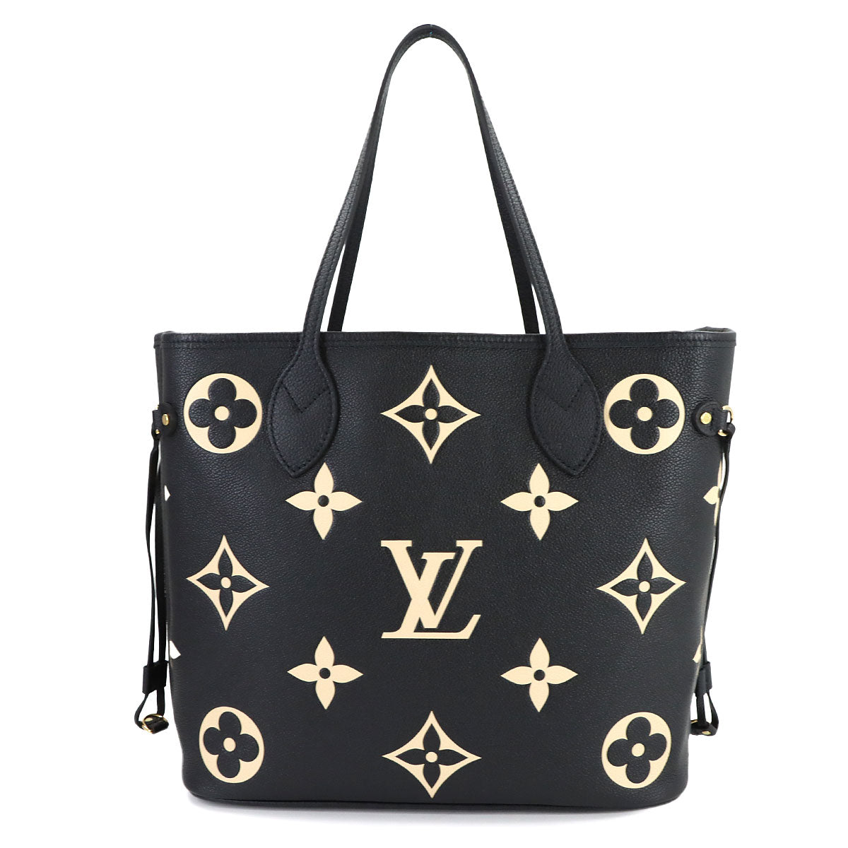 Monogram Empreinte Neverfull MM Tote Bag Black Beige