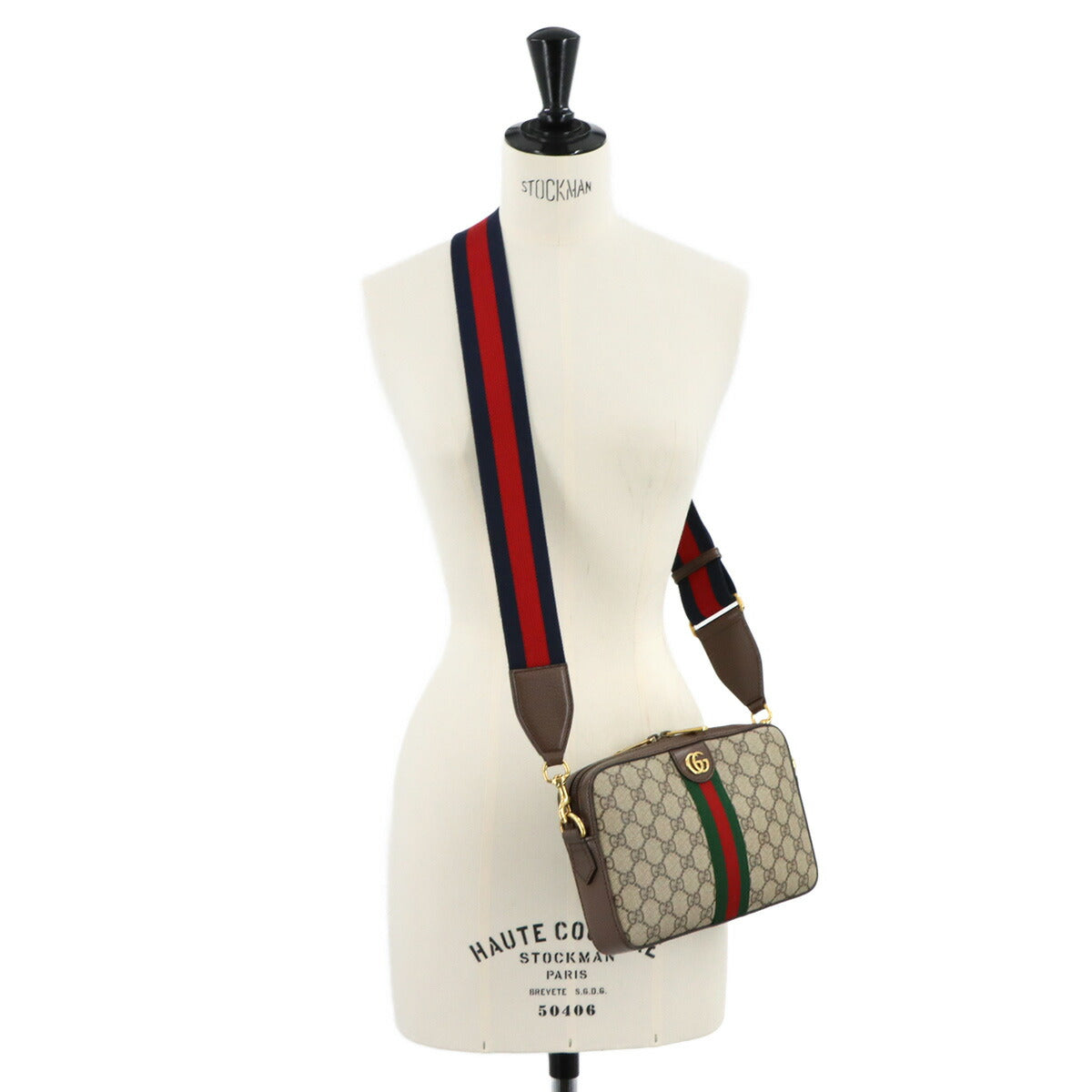 Ophidia Crossbody Shoulder Clutch Bag GG Supreme Canvas 699439