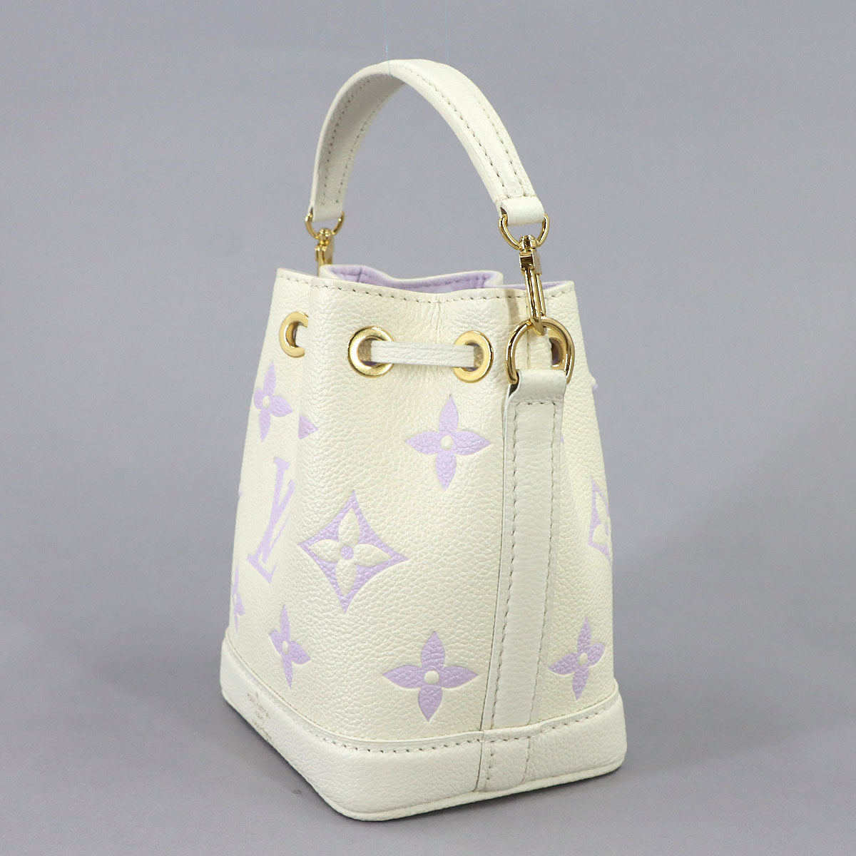 Bicolor Monogram Empreinte Nano Noe Latte White M82933