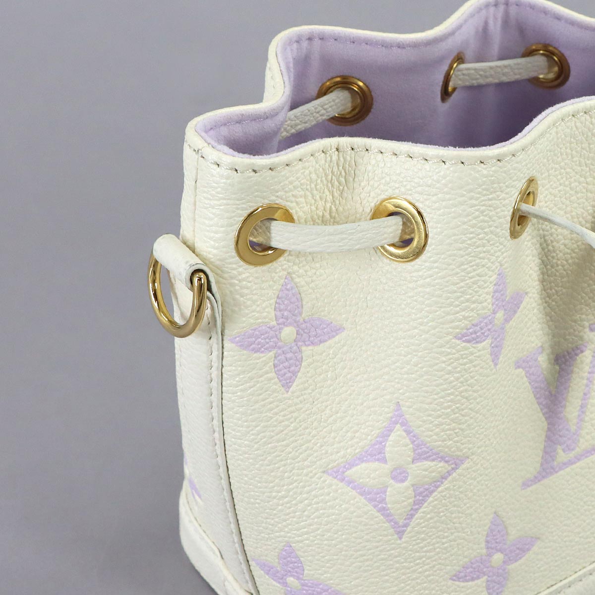 Bicolor Monogram Empreinte Nano Noe Latte White M82933