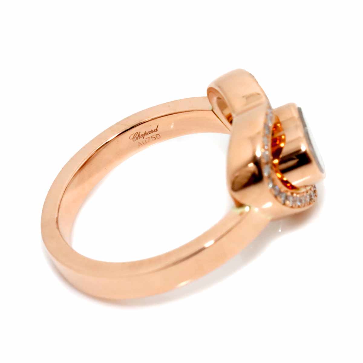 Happy Diamond Ring 18K PG 750 Size4(US)