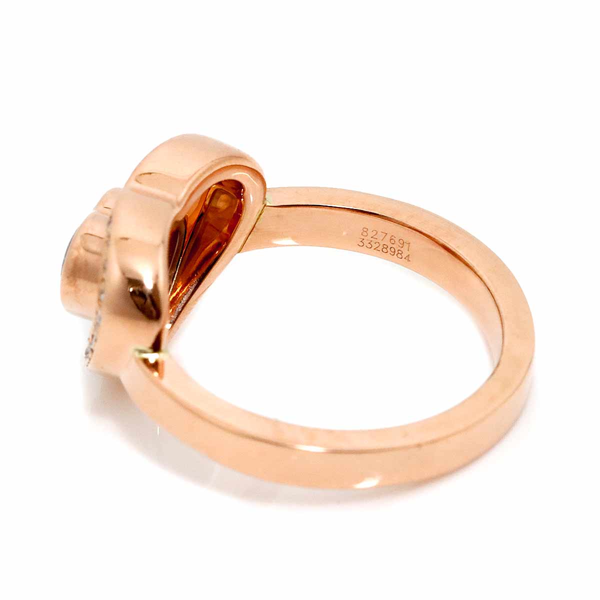Happy Diamond Ring 18K PG 750 Size4(US)
