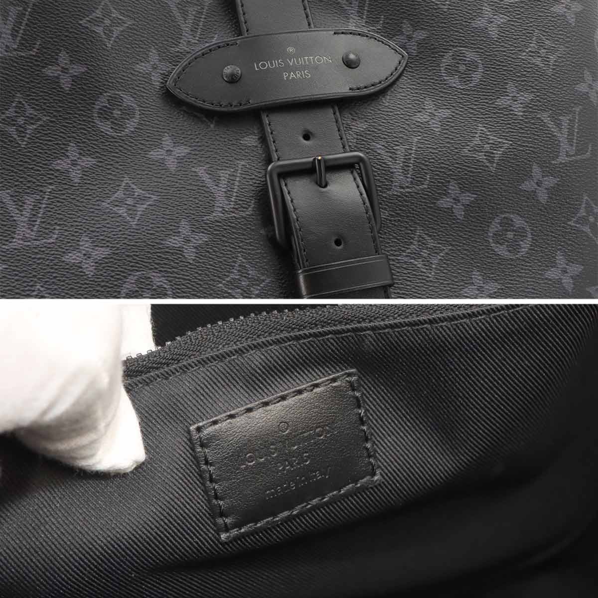 Monogram Eclipse Saumur Tote Shoulder Bag Black M45914