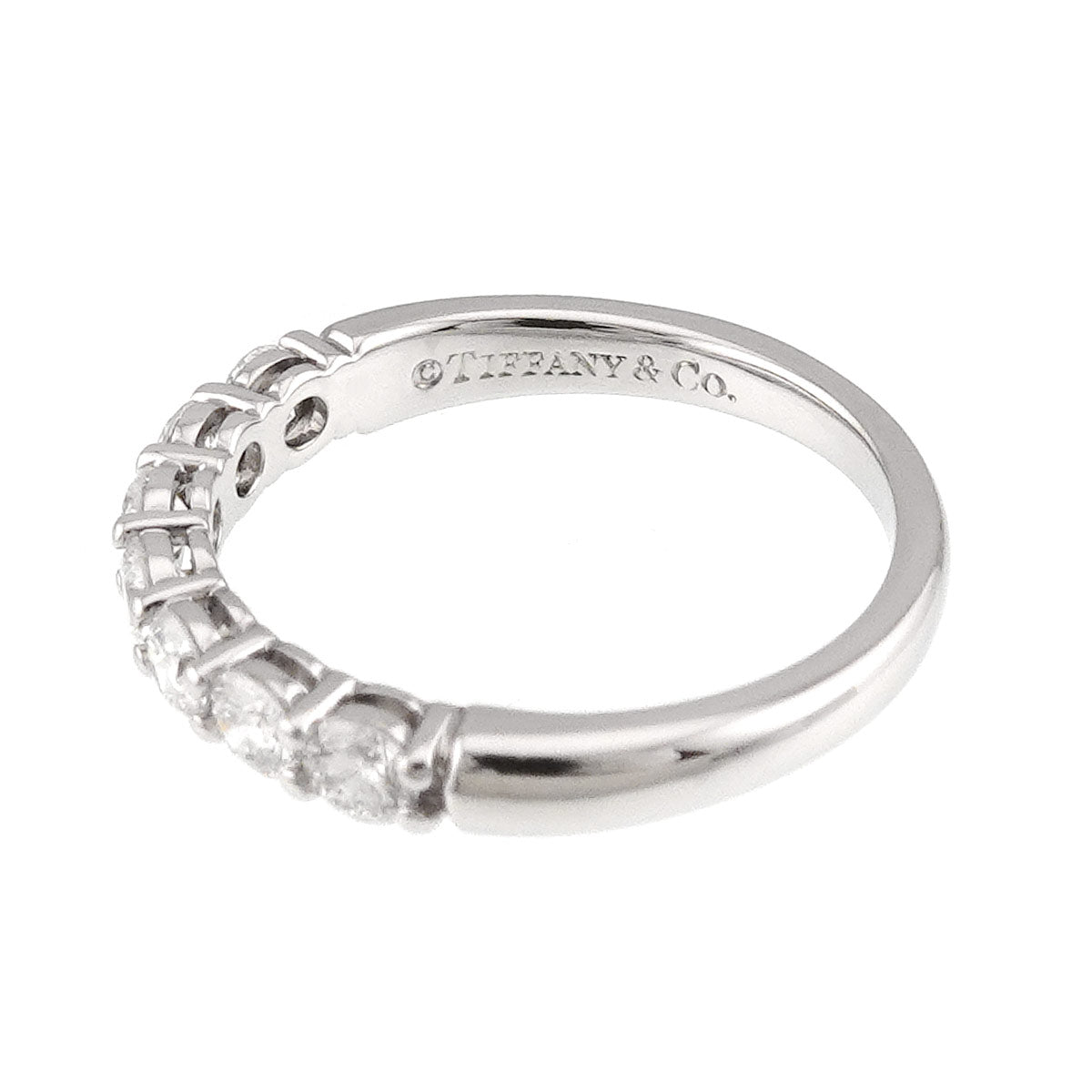 Half Diamond Ring Platinum size5.5-5.75(US)