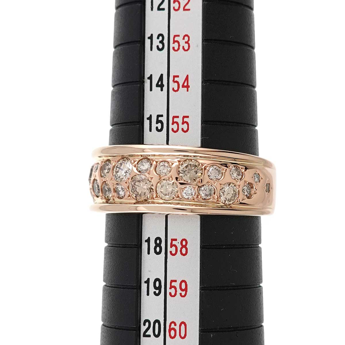 Diamond 0.85ct Ring 18K Pink Gold 750 size7.5(US)