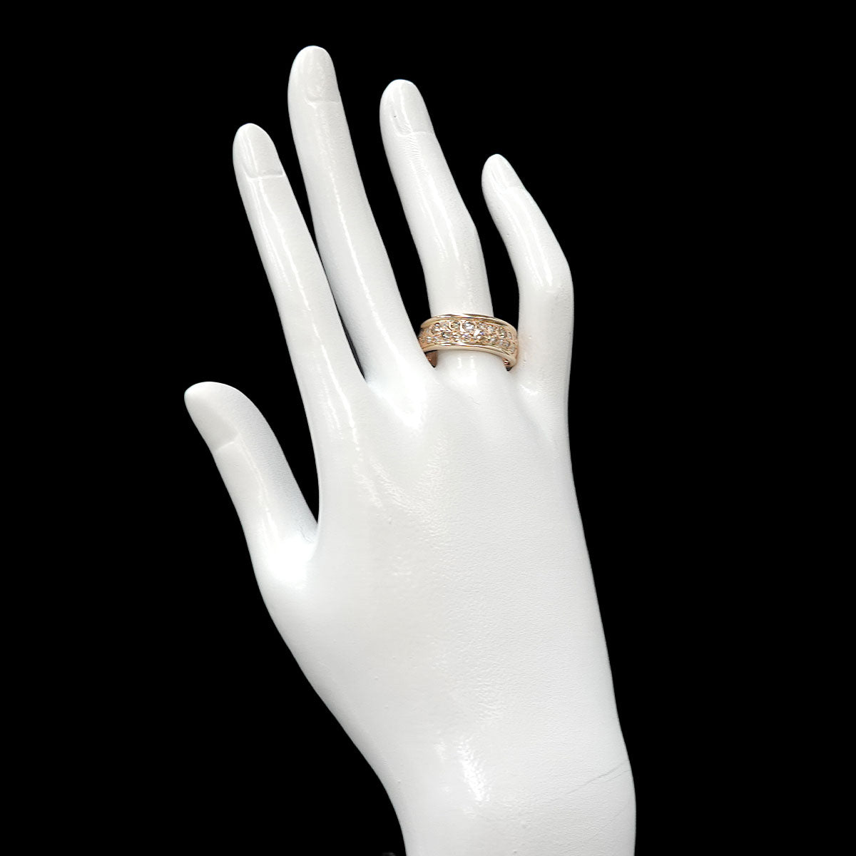 Diamond 0.85ct Ring 18K Pink Gold 750 size7.5(US)