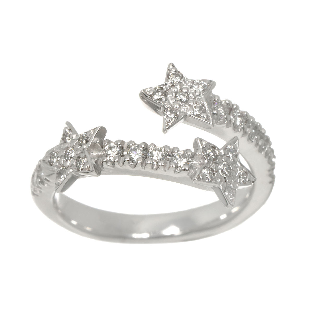 Diamond 0.26ct Ring 18K WG 750 Size3-3.25(US)