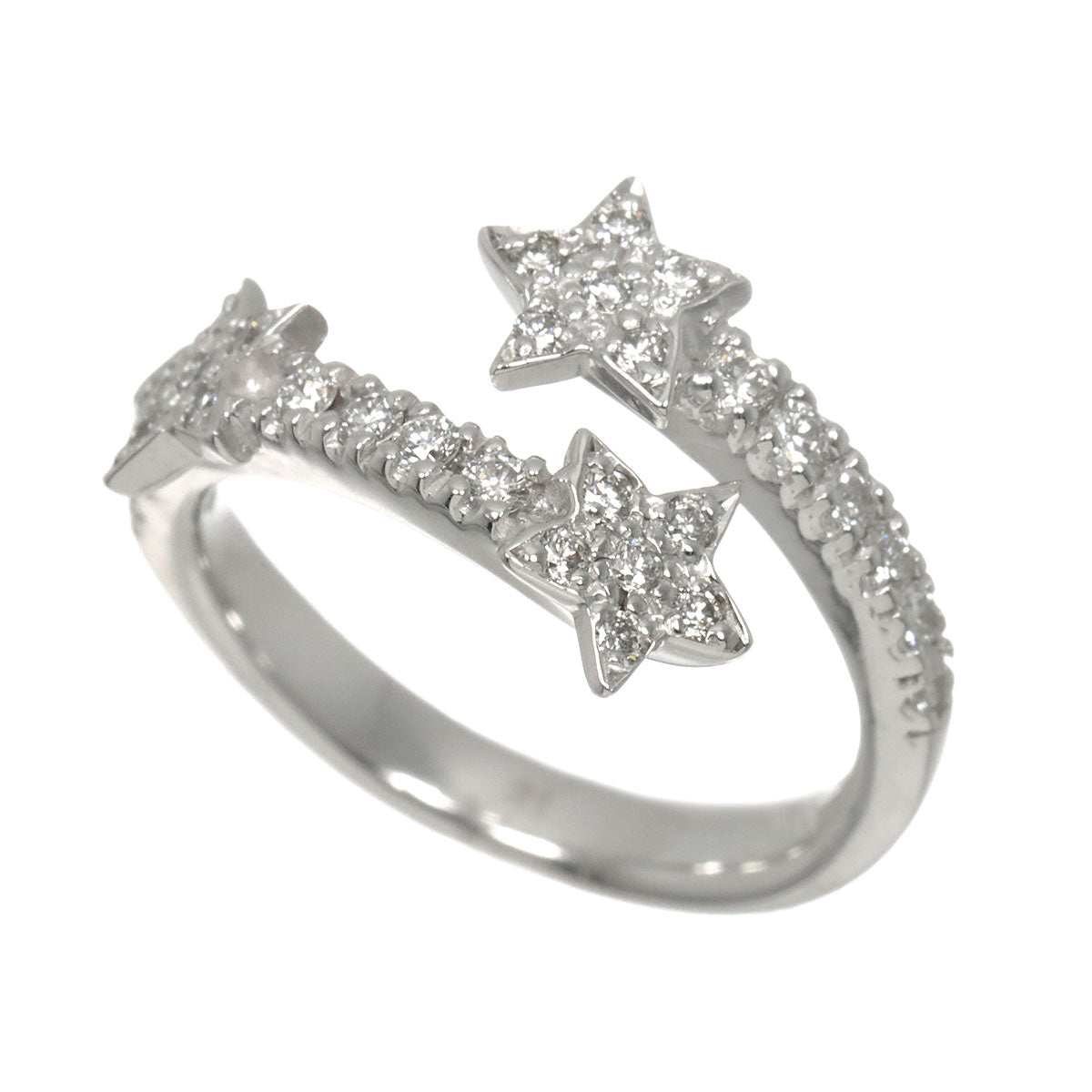 Diamond 0.26ct Ring 18K WG 750 Size3-3.25(US)