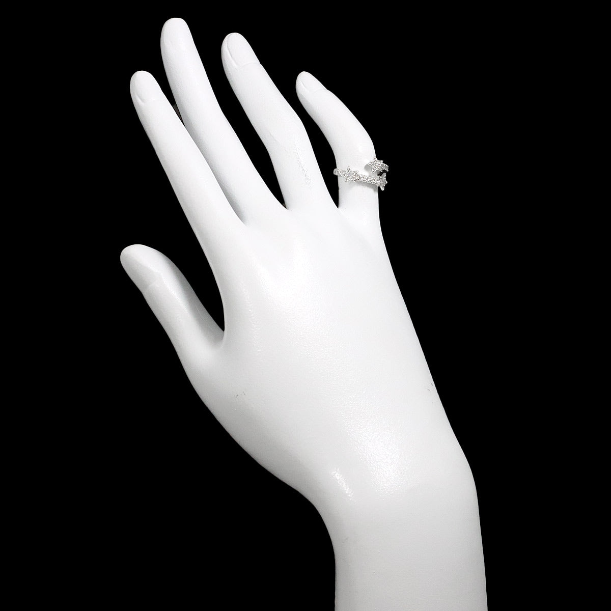 Diamond 0.26ct Ring 18K WG 750 Size3-3.25(US)