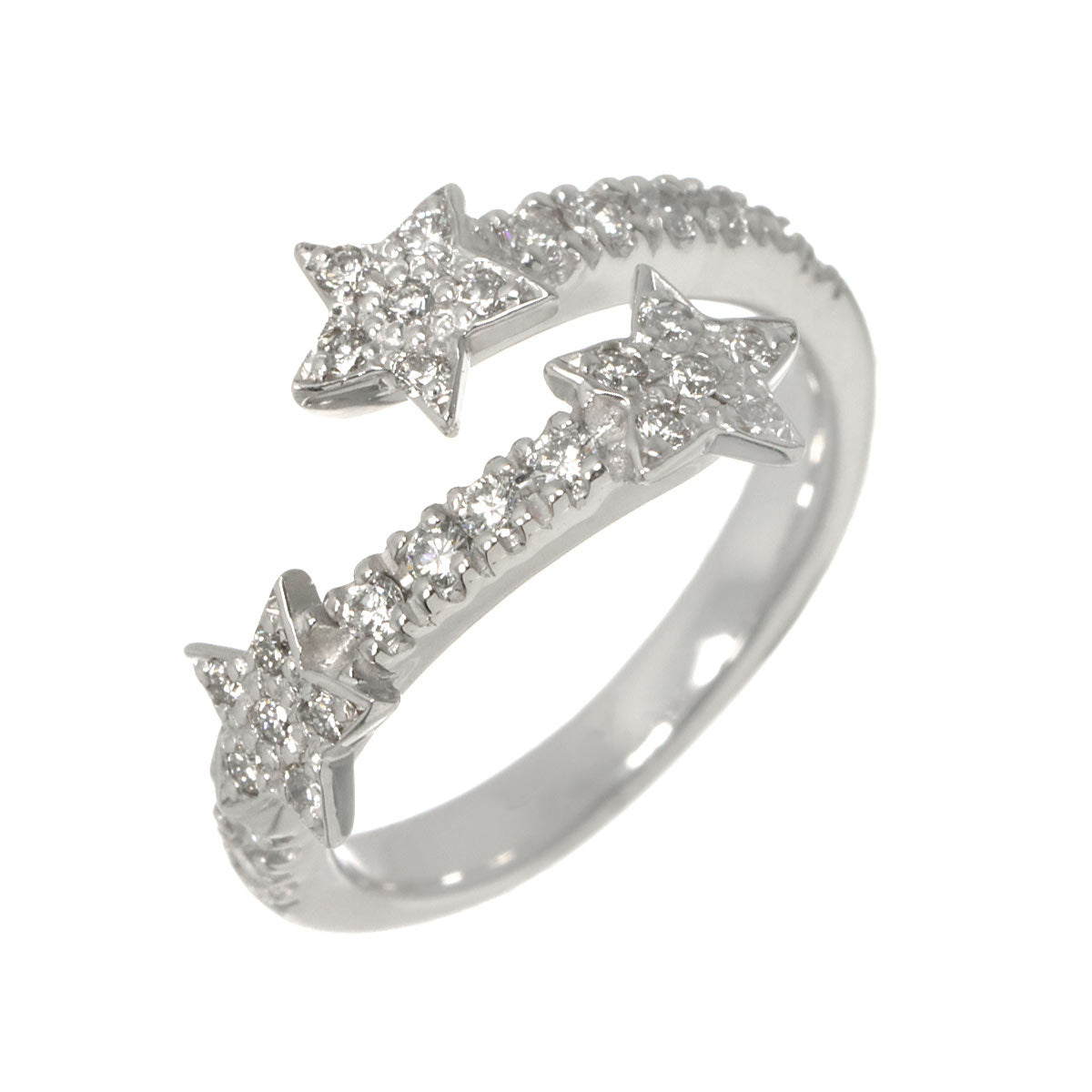 Diamond 0.26ct Ring 18K WG 750 Size3-3.25(US)