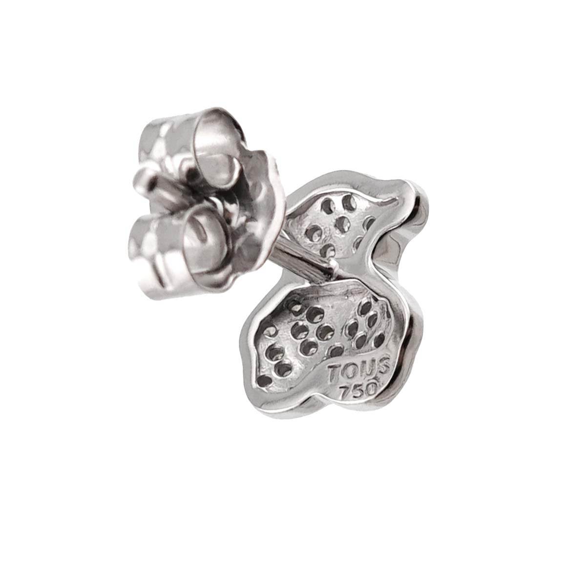 Diamond Earrings Pierced 18K WG 750