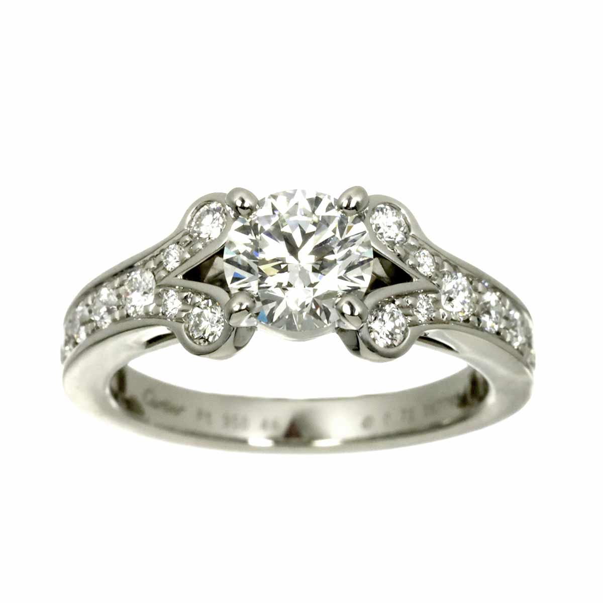 Ballerine Diamond 0.71ct H/VVS1/EX Ring Pt Size46 3.75(US)