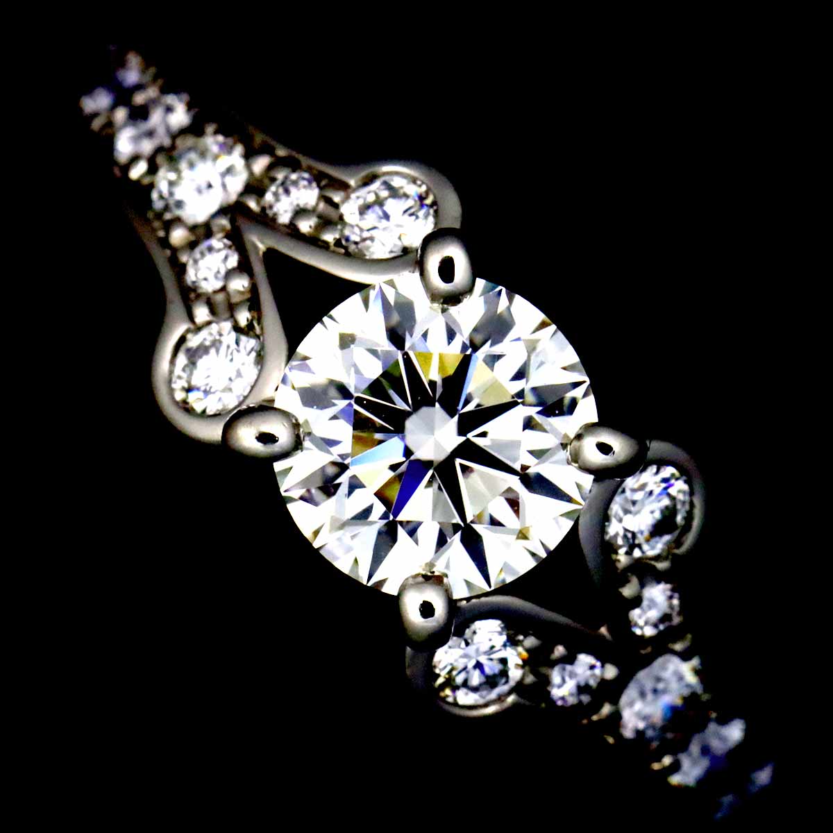Ballerine Diamond 0.71ct H/VVS1/EX Ring Pt Size46 3.75(US)