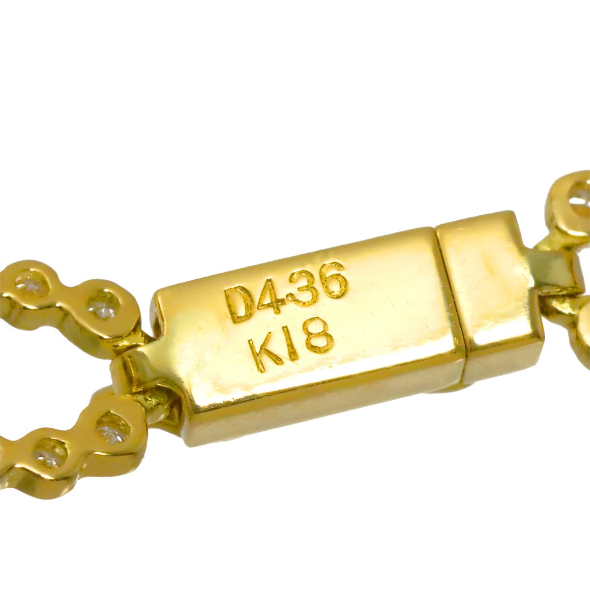 Diamond 4.36ct Necklace 18K YG Yellow Gold 750